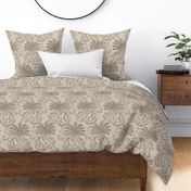 Textured floral palmette wallpa LNP00038-02-02