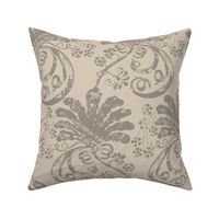 Textured floral palmette wallpa LNP00038-02-02