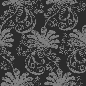 Textured floral wallpaper LNP00038 tricorn black bright-04