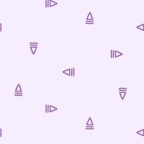 Medium - Hang Left in Purple, Light Purple, Geometric
