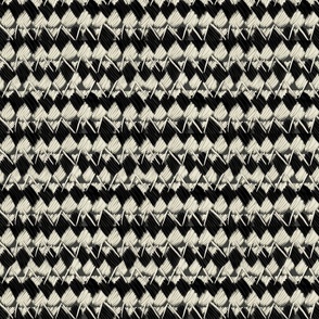 Rustic Stitched Diamond Weave - Black and White - Large