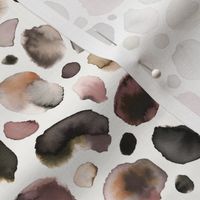 Neutral abstract watercolor stains Brown Small