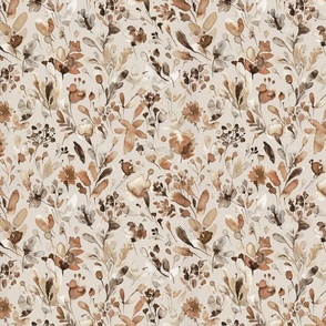 Rustic wildflowers Gold Beige Small