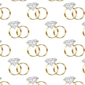 Wedding Rings - Gold Diamond
