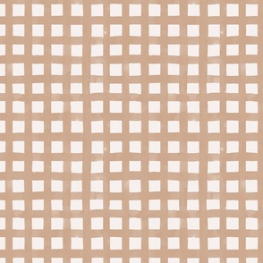 Natural Grid Plaids Rust Small