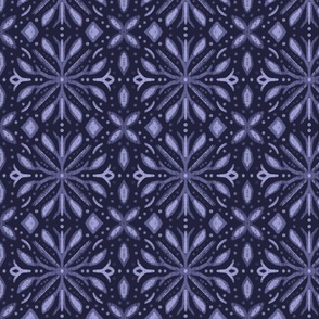 Chalk Batik in Dark Blue (Medium Scale)