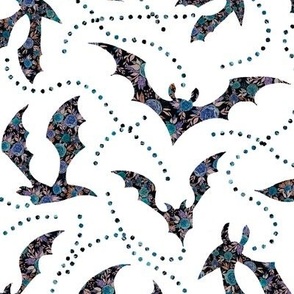 Blue Floral Bats