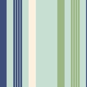Vintage stripe blue green