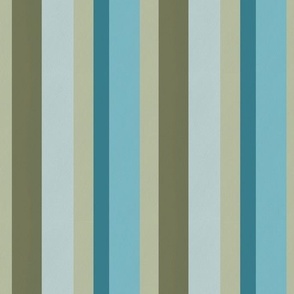 Medium Blue Green Vertical Stripe