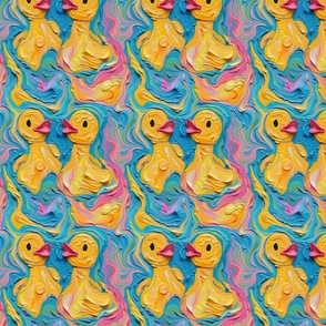 Gemini Twins Rubber Ducky Print