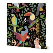 Jumbo Parrot Party, Black