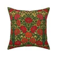 Poppies pattern in William Morris style 3