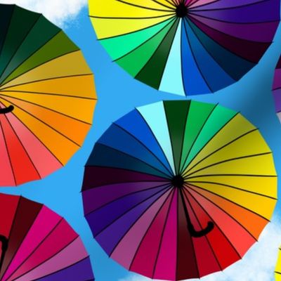 Rainbow Umbrellas Canopy