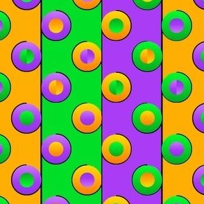 Stripes With Concentric Circles, Secondary Colors