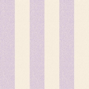 Wide Awning Stripe ⬆Lavender Cream Linen Stripes