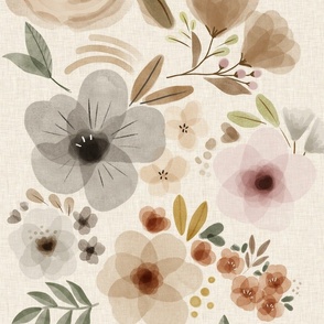 Woodland Meadows Column Floral Wallpaper