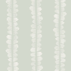 Textured Double Line Vertical Stripe in Minty Sage Green