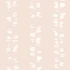 Textured Double Line Vertical Stripe in Blush Pink and Cream