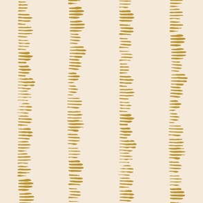 Textured Single Line Vertical Stripe in Cream and Mustard Yellow