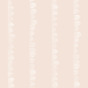 Textured Single Line Vertical Stripe in Blush Pink and Cream