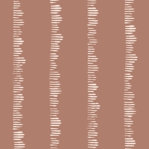 Textured Single Line in Deep Dusty Rose and Cream