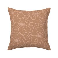 Jumbo - Warm Floral minimalism – line work in light brown