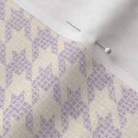 Lavender Cream Warm Houndstooth Linen