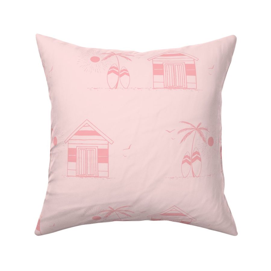 M Beach Hut & Palm Escape Surf & Sun Seaside Rose Quartz, baby Pink, Candy pink  Carnation Pink