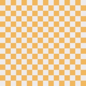 S / Checkerboard in mustard yellow and off white