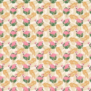 Flamingo tropical vibes (beige) - small