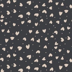  Hearts in Bloom: Textured Love with Playful Dots , dark & cream, small