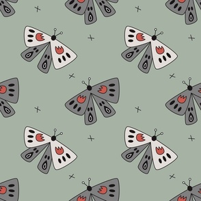 grey moths