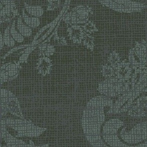 dauphin damask in slate spruce green