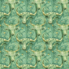 Starry Taurus: Van Gogh Inspired Bull Print