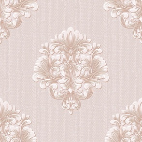 Refined Neutral Damask Design with Sophisticated Texture