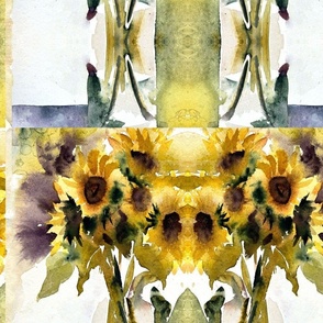sunflowers no.1 art quilt