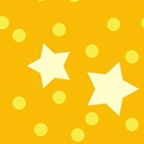 Dotted Stars -Large Yellow