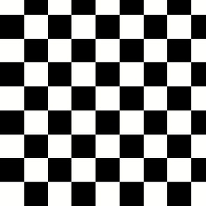 Classic checkerboard in black and white