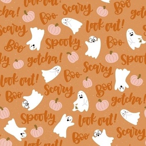 Fun ghosts and hand lettering for Halloween 10in