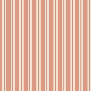 Allix Stripe: Terra Cotta Classic Stripe, Earth Tone Narrow Stripe