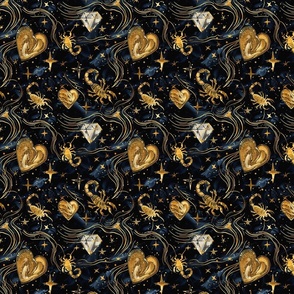 Starry Night Sting: Van Gogh Inspired Scorpio Scorpion Print