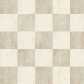 Tonal Textured Checkerboard cream and tan large