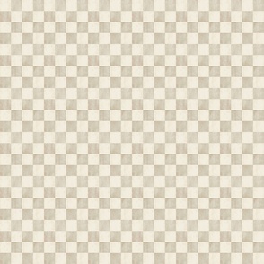 Tonal Textured Checkerboard cream and tan small