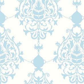 Royal Victorain in Pastel Blue - Large Print