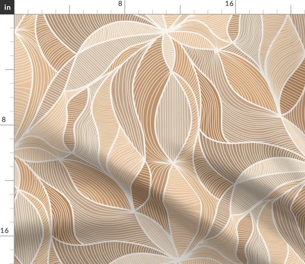 Elegant Whirls: Neutral Toned Abstract Design (large)