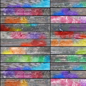 Watercolor Weathered Wood (Horizontal large scale)  