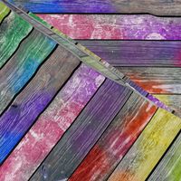 Watercolor Weathered Wood (Vertical large scale)