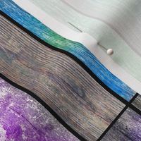 Watercolor Weathered Wood (Vertical large scale)