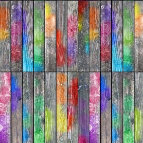 Watercolor Weathered Wood (Vertical large scale)