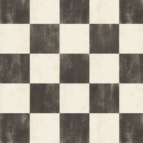 Tonal Textured Checkerboard cream and black large